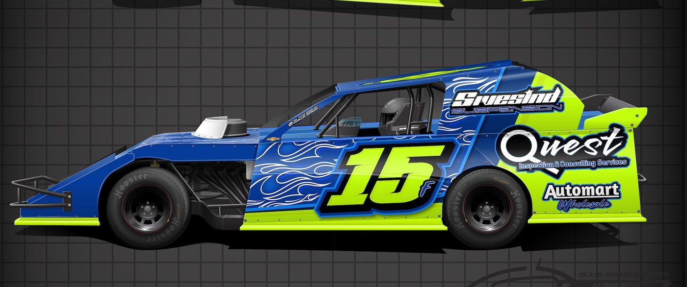 Matthew Frazier blue #15F IMCA Northern SportMod